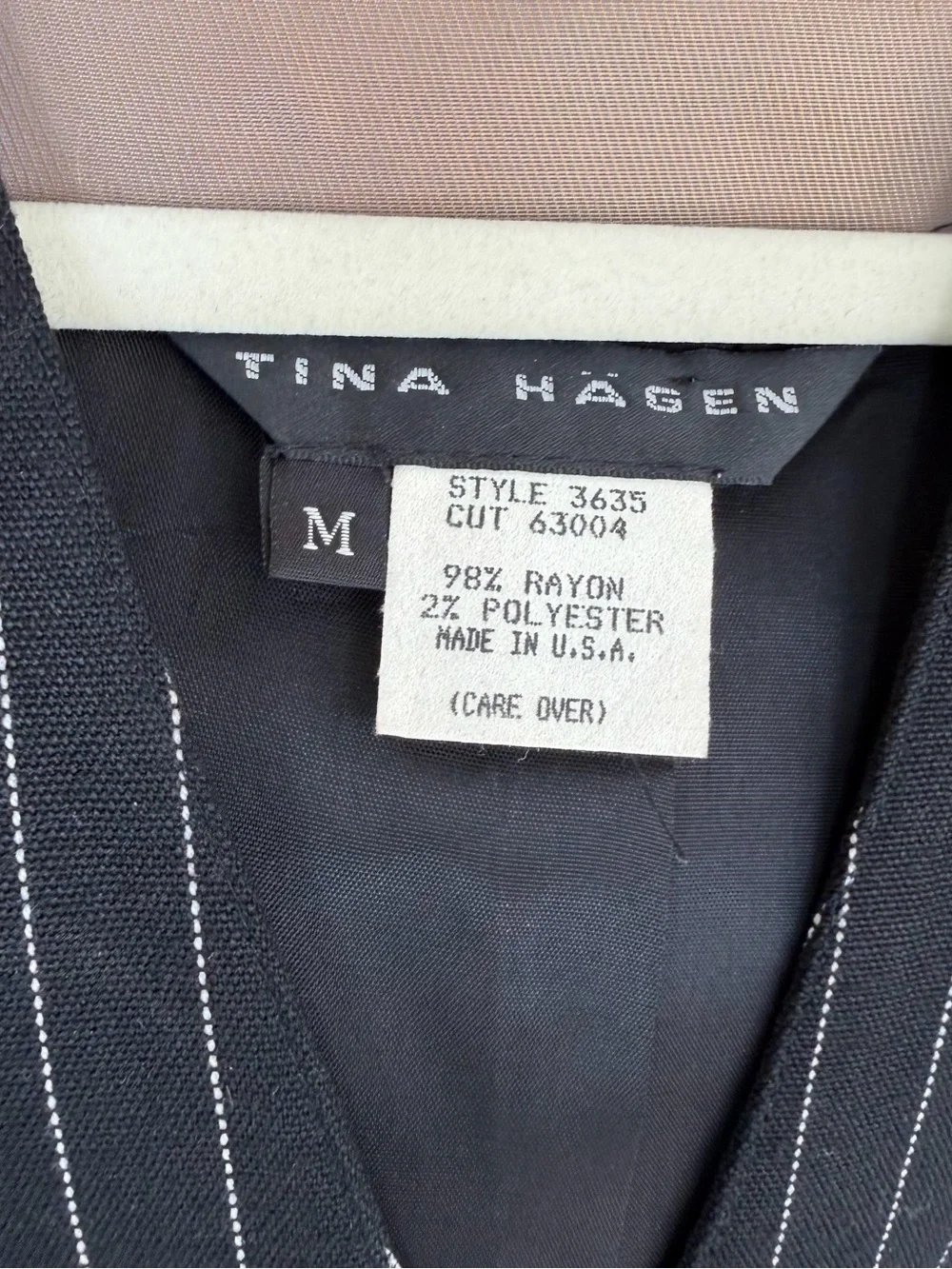 Tina Hagan sleeveless pinstripe